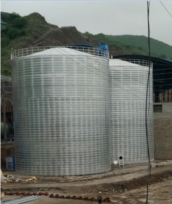 科尔沁左翼中粮食钢板仓的安装全过程不用热焊接